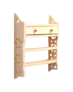 Barewood Wall Shelves with Drawer