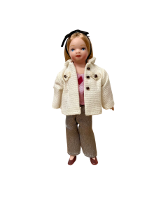 DP424 Modern girl with long hair and Cream Jacket