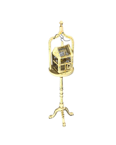 White Birdcage On Stand