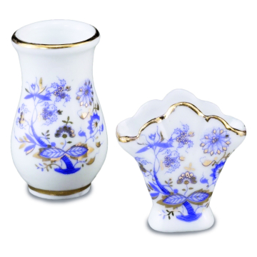 RP13785 - Pair of Blue and Gold Vases