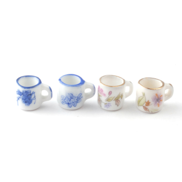 D2221 Set of 4 Floral Mugs