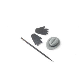 D797 - Hat, Gloves and Stick