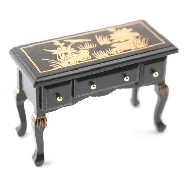 DF875 - Black Chinese Drawer Table