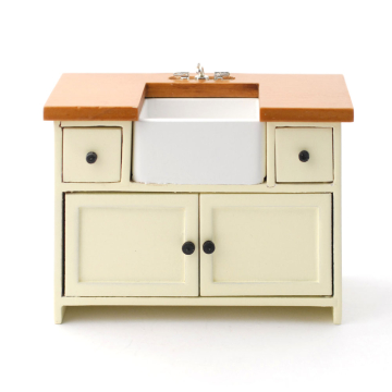 E3127 - Dolls House Emporium Cream Shaker Sink Unit