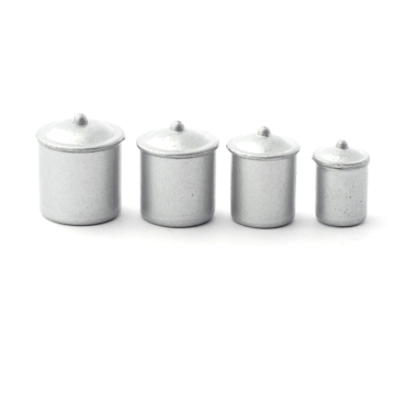 E4340 - Four 'Chrome' Canisters