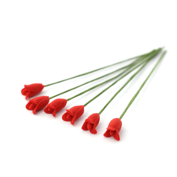 E4497 - Red Tulips, 6 pcs
