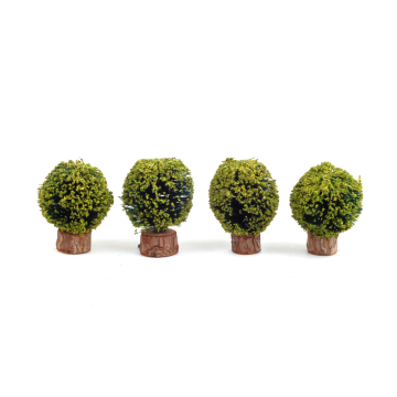 E4904 - Round Box Bushes, 4 pcs