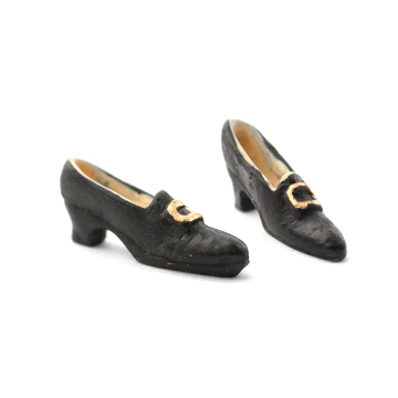 E4966 - Black Buckled Shoes