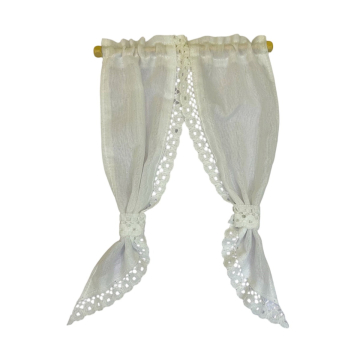 White Sheer Demi Curtain