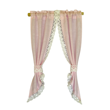 Pink Demi Lace Curtain