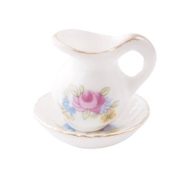 D1738 Jug and Bowl Pink