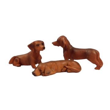 Daschund Brown Dog, Pack of 3