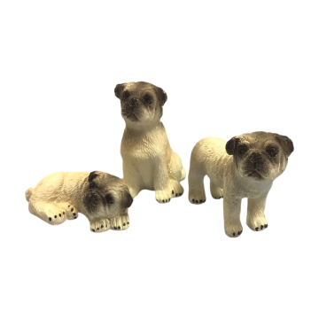 Pug Dog, Pack of 3