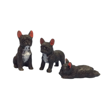 Black French Bulldog, Pack of 3
