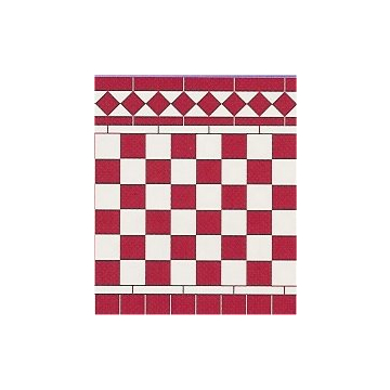 Wall Tiles Gloss Card Red / White - DIY048B