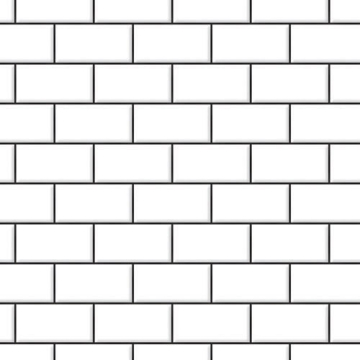 DIY763B - Embossed White Metro Tiling Dark Grout