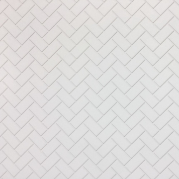DIY792A - Embossed White Herringbone Metro Tiles