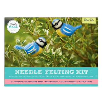 Simply Make Needle Felting Kit - Blue Tits