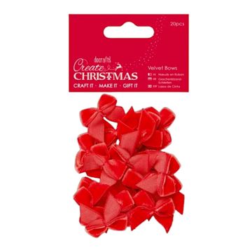 Create Christmas Velvet Bows 20 Pieces