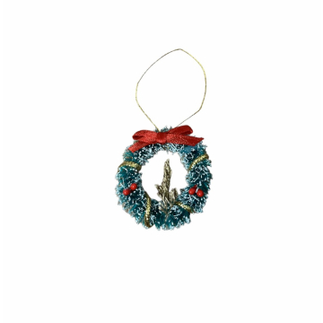 Luxury Wreath with Snow and Ribbon