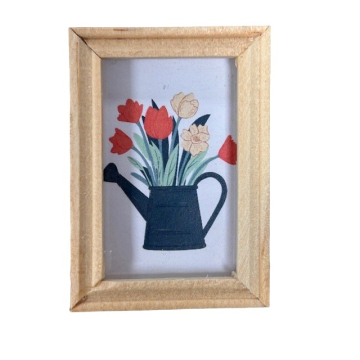 Picture of Flowers In Blue Watering Can