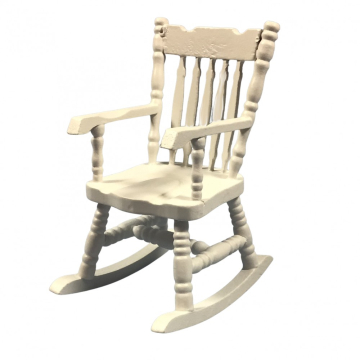 DF169 - 1:12 Scale White Kitchen Rocking Chair