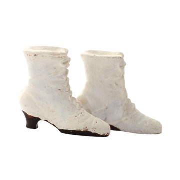 E4346 - White 'Lace-up' Boots