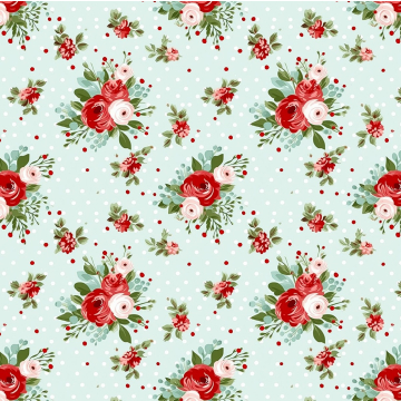 Turquoise Vintage Floral