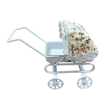 Pram with Floral Hood