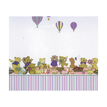 WP538 - Dolls House Wallpaper, Teddy Bear Picnic