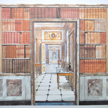 Library Panel Paper (Books, Door and Wall Plaque) - DIY262A
