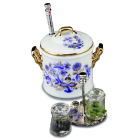 RP16316 - Blue and Gold Cooking Pot with Jars
