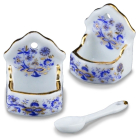 RP16665 - Two Blue and Gold Porcelain Salt Cellars