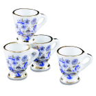 RP18085 - Set of 4 Blue and Gold Mugs