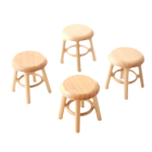 Set of 4 Pine Stools
