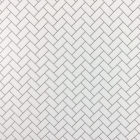 DIY791B - White Herringbone Metro Tiles Dark Grout