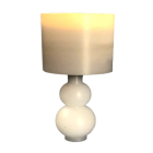 Table Lamp with Modern White Base - Battery Light (Discontinued)