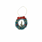 Luxury Wreath with Snow and Ribbon