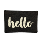 Black Hello Mat