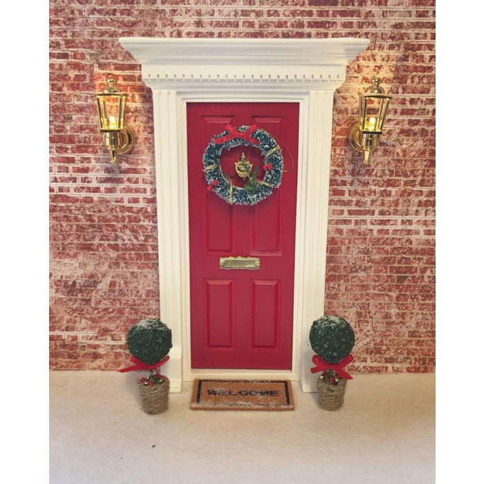 Luxury Wreath with Snow and Ribbon