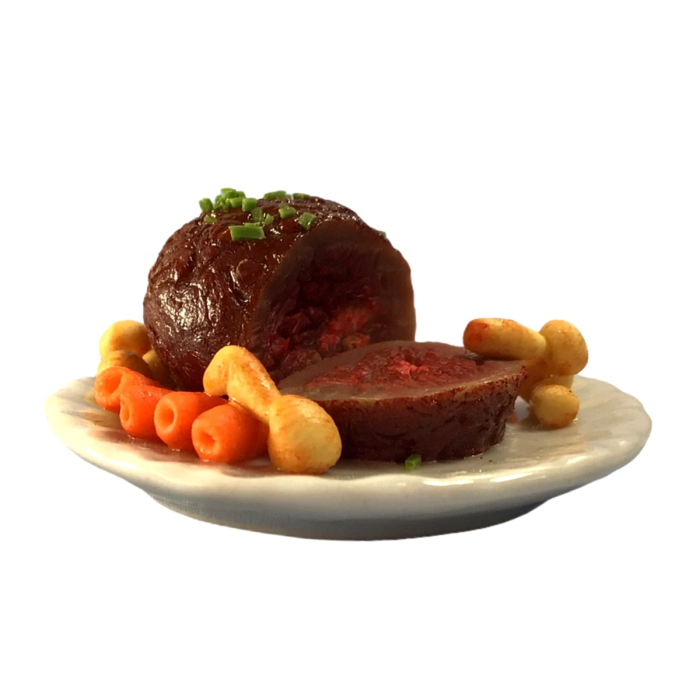 Roast Lamb On Serving Plate