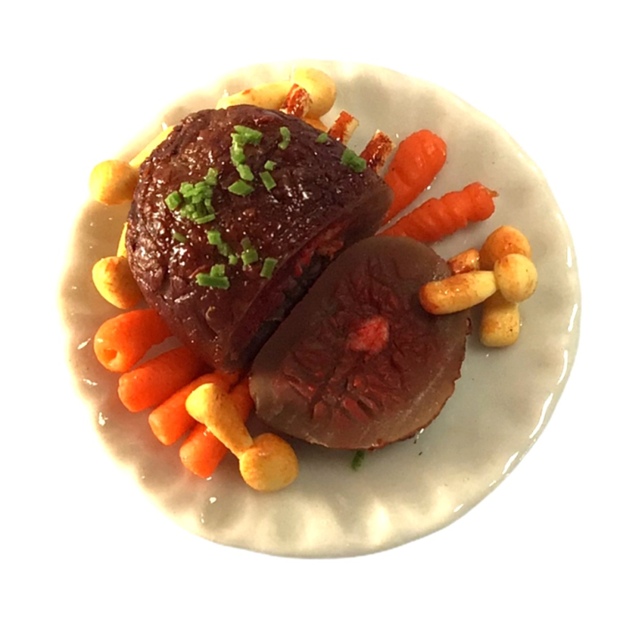 Roast Lamb On Serving Plate