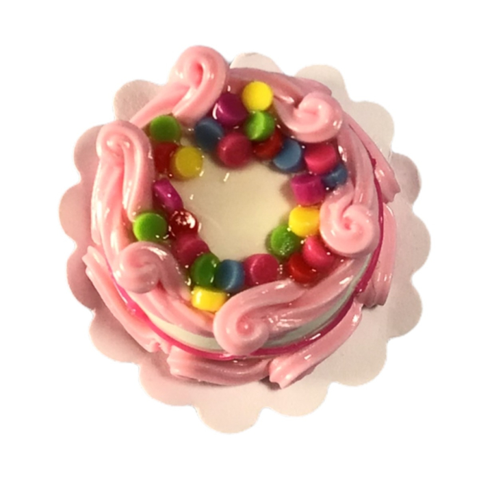 Pink Cake Decorated with Sweets