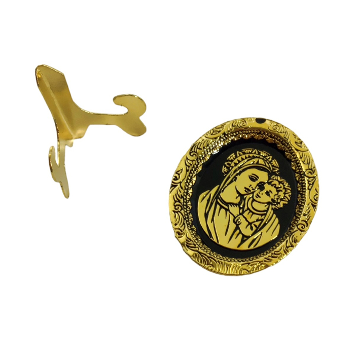 Gold Plate with Mother and Child