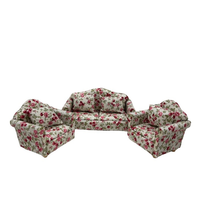Floral Sofa and Chairs