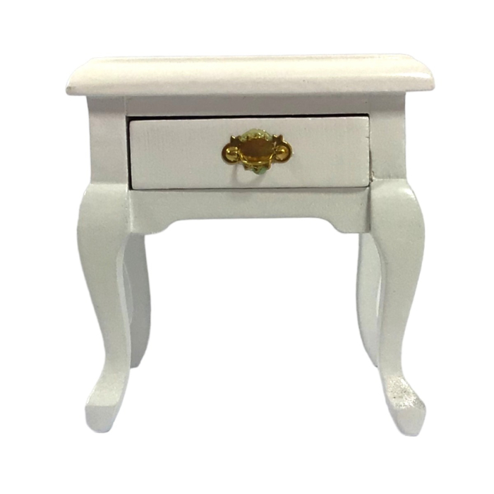 White Bedside Table