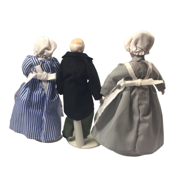 Butler, Cook and Housemaid Doll Set