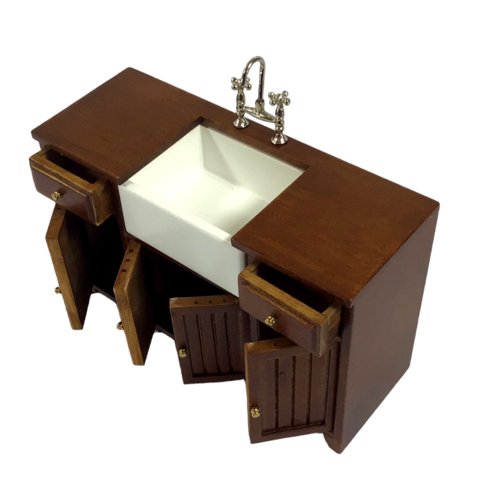 Luxury Kitchen Sink In Walnut
