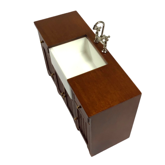Luxury Kitchen Sink In Walnut