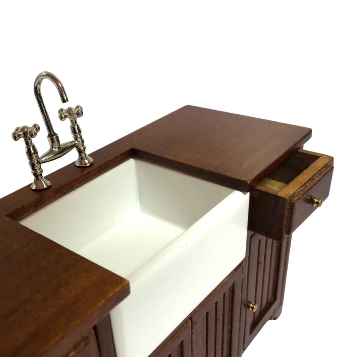 Luxury Kitchen Sink In Walnut